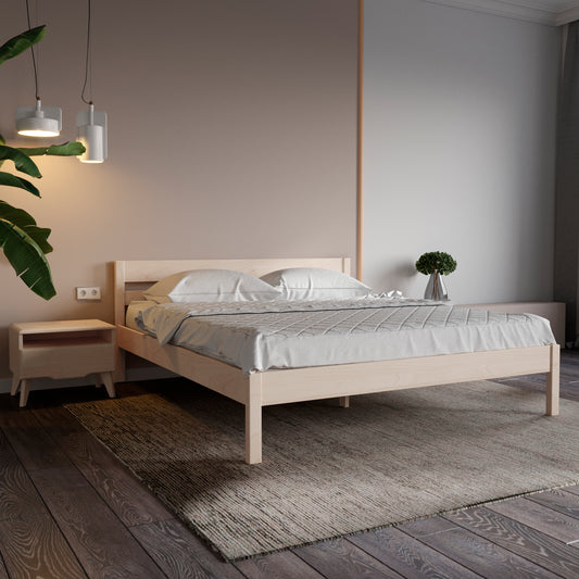 Standard säng med hög sänggavel 180x200 med Ribbotten